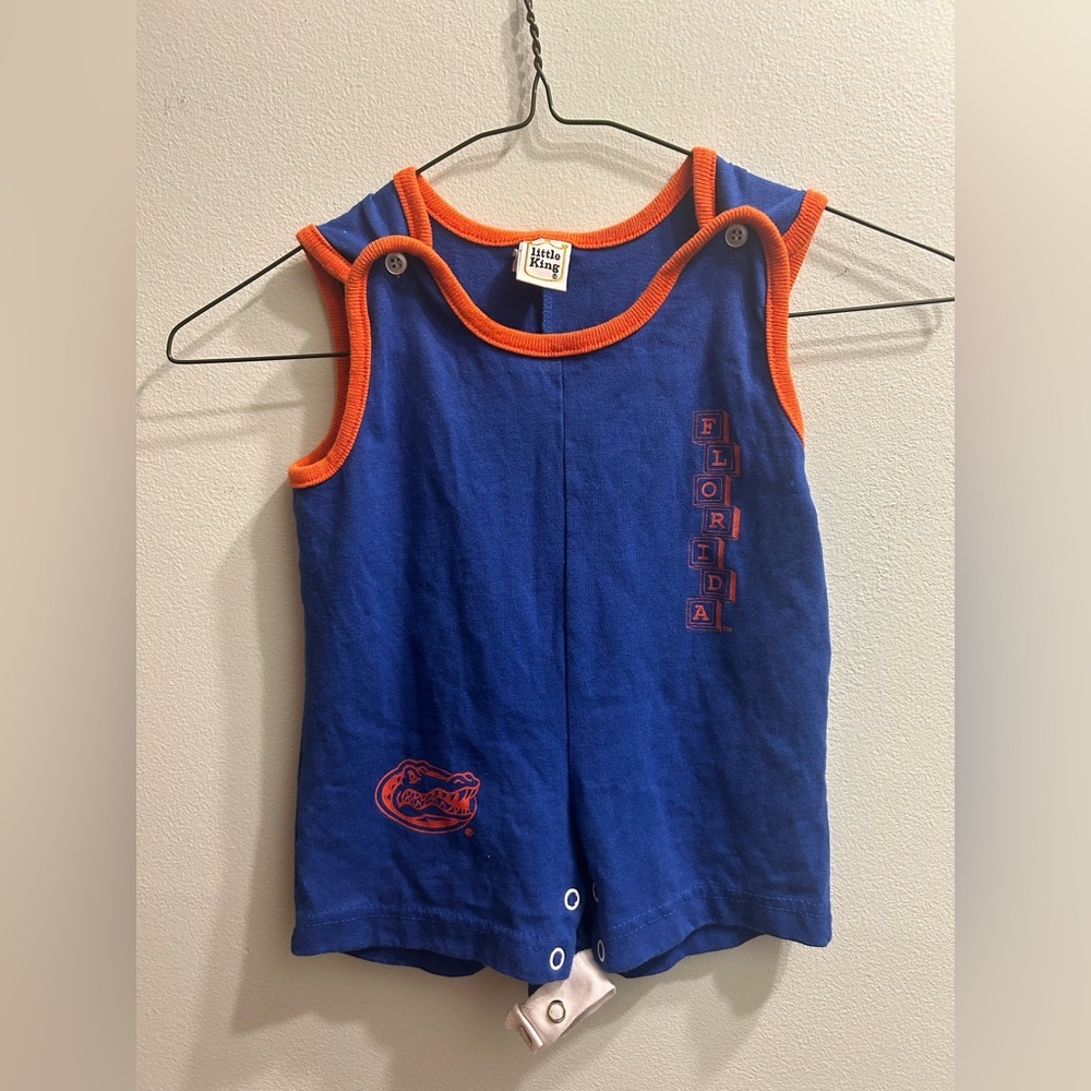 Vintage 90s Florida Gators Shortalls size 12m. Made in USA